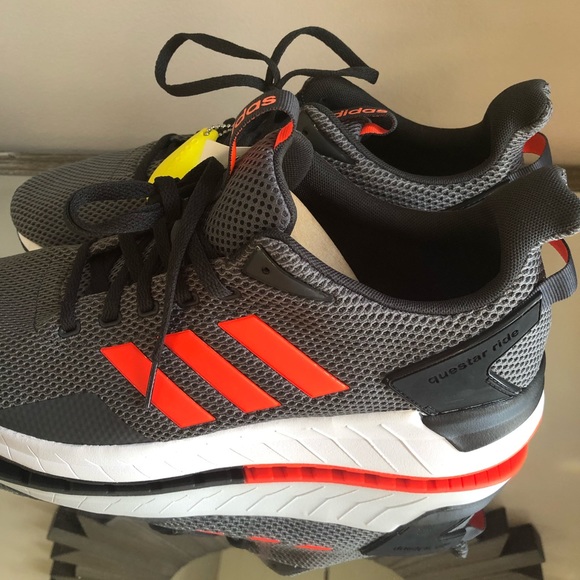 MEN’S ADIDAS QUESTAR RIDE CARBON/SOLRED/GREFOU - Picture 4 of 8
